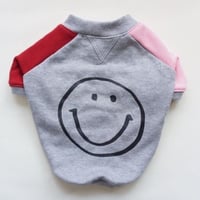 smileスウェットTシャツ // ピンクレッド