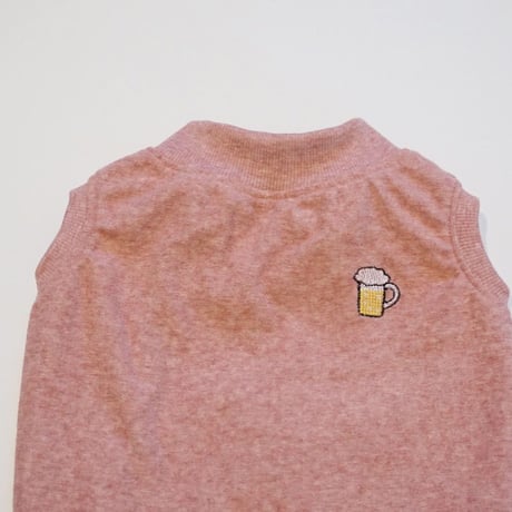 ┊beer┊オーガニックコットンパイルタンク//ピンク・・・フレブル服TiTiTi