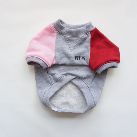 smileスウェットTシャツ // ピンクレッド