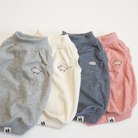┊buta┊オーガニックコットンパイルタンク//グレー・・・フレブル服TiTiTi