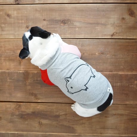butaさんスウェットTシャツ//ピンクレッド・・・フレブル服TiTiTi