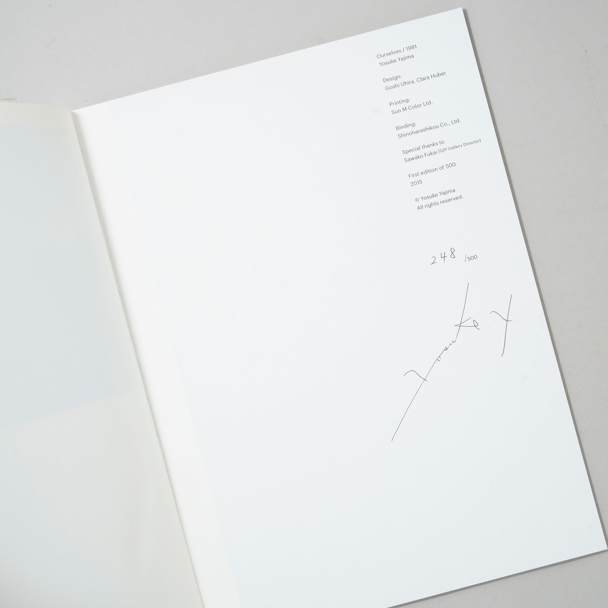 サイン入/Signed] Ourselves/1981 / 矢島陽介(Yosuke Yaji