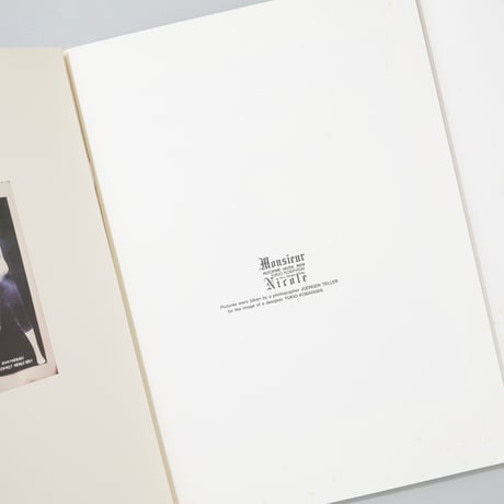 Monsieur Nicole 1989 Autumn Hiver Lookbook YUKIO KOBAYASHI / Jurgen Teller(ユルゲン・テラー)
