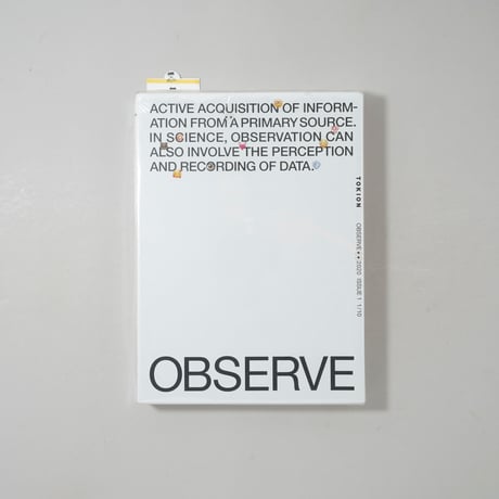 [未開封/Unopened] TOKION ISSUE 1 OBSERVE