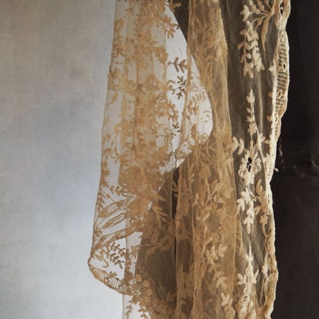 ﾐﾙｸﾃｨｰ色のtulle brodé  fleurs B