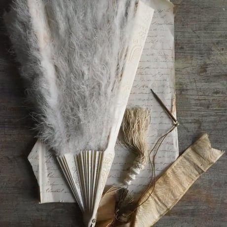 Éventail en plumes