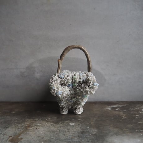 panier fleuri porcelaine