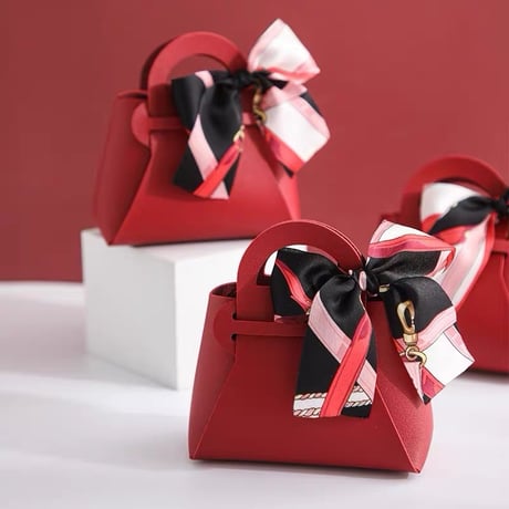 リボン付きレザーギフトバック