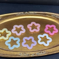【在庫限り】パステルカラー アクリルチャーム　ふちどりスター