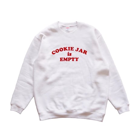 【販売終了】 cookie jar crewneck sweatshirt_white
