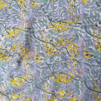 厚さが選べる Original サンガネールハンドブロックプリントーWisteria yellowー　５０cm単位