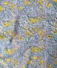 厚さが選べる Original サンガネールハンドブロックプリントーWisteria yellowー　５０cm単位
