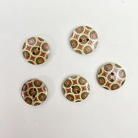 インド天然素材ボタンー木ー18mm  5個