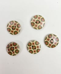 インド天然素材ボタンー木ー18mm  5個