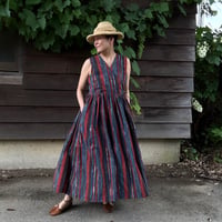 ルクツル　Radha バグルーハンドブロックプリント  Multi-stripe INDIGO