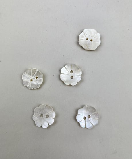インド天然素材ボタンー貝ー16mm  5個
