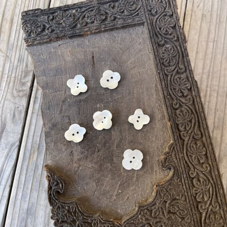 インド天然素材ボタンー貝ー1.5cm×5個