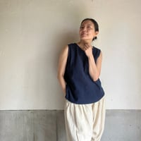 ルクツル　カディのインナーシャツ  ーインディゴー