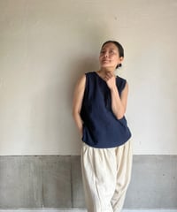 ルクツル　カディのインナーシャツ  ーインディゴー