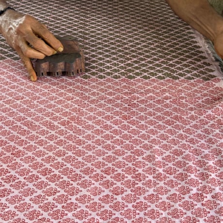 ルクツルのカシュクール　ーブッティハンドブロックプリント