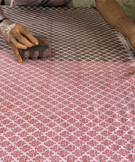 ルクツルのカシュクール　ーブッティハンドブロックプリント