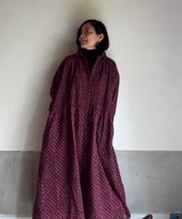 ルクツル　厚地・ピンタックワンピースーマキシ丈