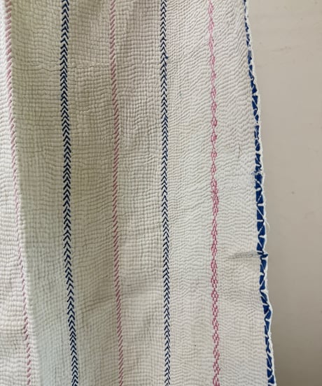 Kantha　オールドカンタ　マルチキルト　White Kantha　54