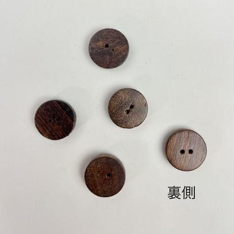 インド天然素材ボタンー木&金属ー20mm  5個