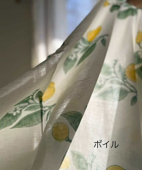 厚さが選べる Original サンガネールハンドブロックプリントーLemonー　５０cm単位