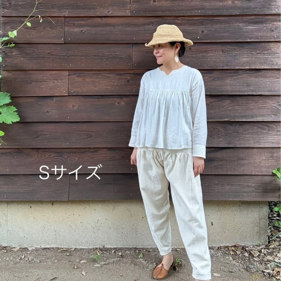 ルクツル サルワールパンツ ラジャスターンカディ ナチュラルホワイト