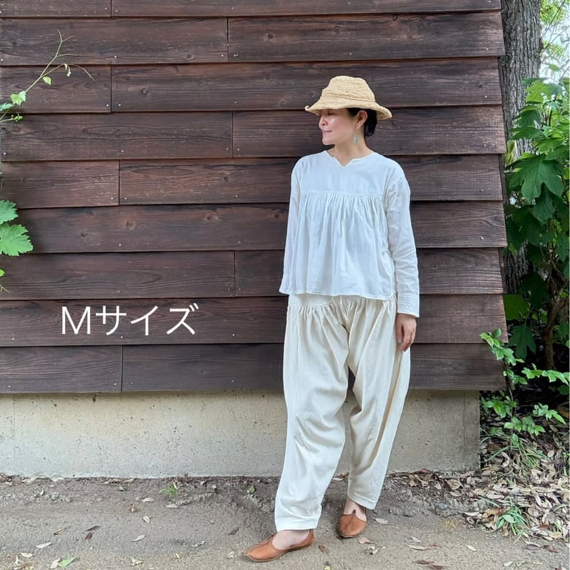 ルクツル onabake97 総裏付 カディジャケット カディコットン100% ルクツル サルワールパンツ ラジャスターンカディ ナチュラルホワイト