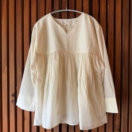 ルクツルのボウタイブラウス　カディコットン セール】 ドット2WAYボウタイブラウス （シャツ・ブラウス）｜le