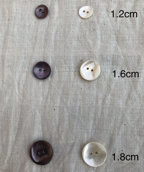 インドの貝ボタン　1.2cm×10個