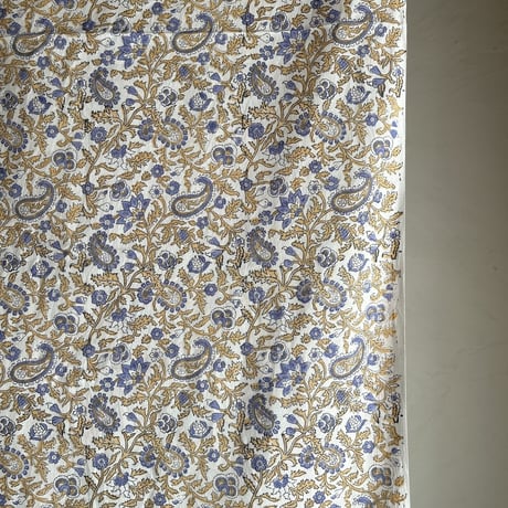 厚さが選べる　Special サンガネールハンドブロックプリントーBotanical paislyー