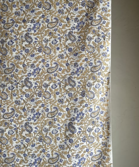 厚さが選べる　Special サンガネールハンドブロックプリントーBotanical paislyー