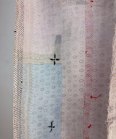 Kantha　オールドカンタ　マルチキルト　White Kantha　88