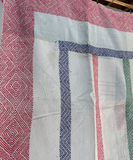 Kantha　オールドカンタ　マルチキルト　White Kantha　79