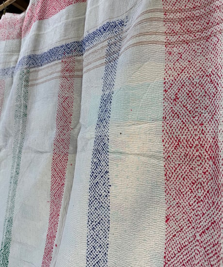 Kantha　オールドカンタ　マルチキルト　White Kantha　79