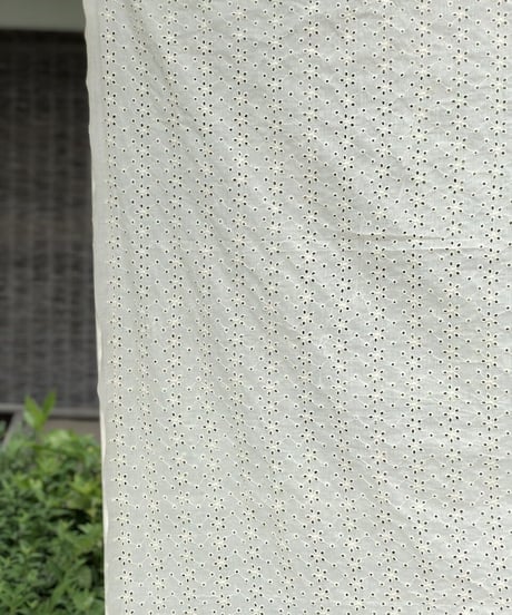 機械織りカットワーク刺繍生地ー50cmー