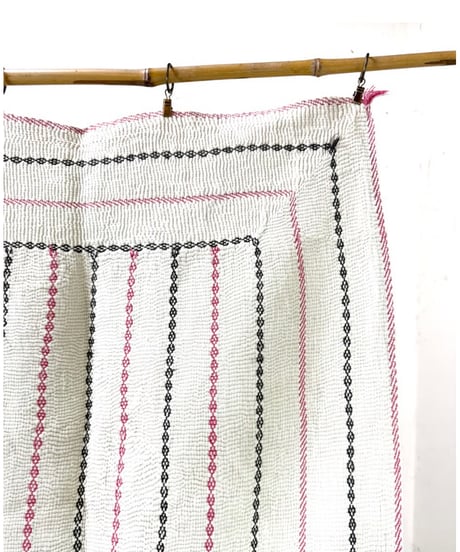 Kantha　オールドカンタ　マルチキルト　White Kantha   58