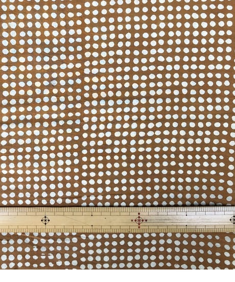 厚さが選べる　バグルー伝統染　ハンドブロックプリント生地 ー Dots