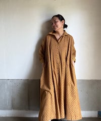 ルクツル・ピンタックワンピース・ブッティハンドブロックプリント