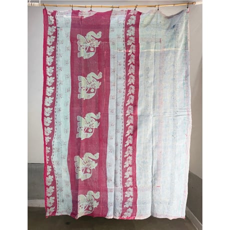 Kantha　オールドカンタ　マルチキルト　White Kantha　91