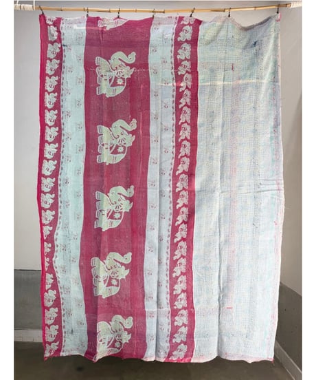 Kantha　オールドカンタ　マルチキルト　White Kantha　91