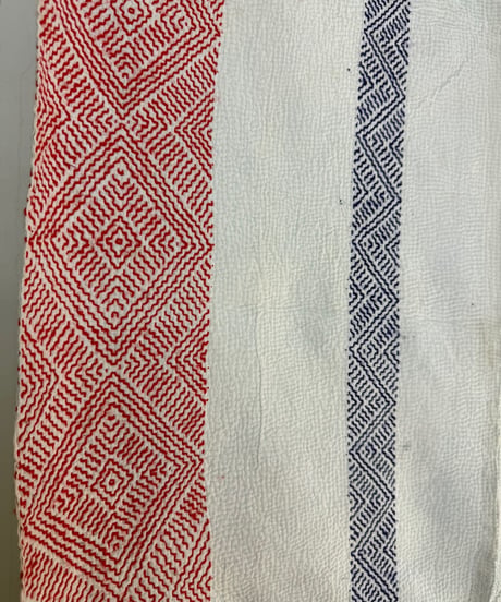 Kantha　オールドカンタ　マルチキルト　White Kantha　79