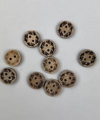 インド天然素材ボタンーココナッツAー12mm  10個
