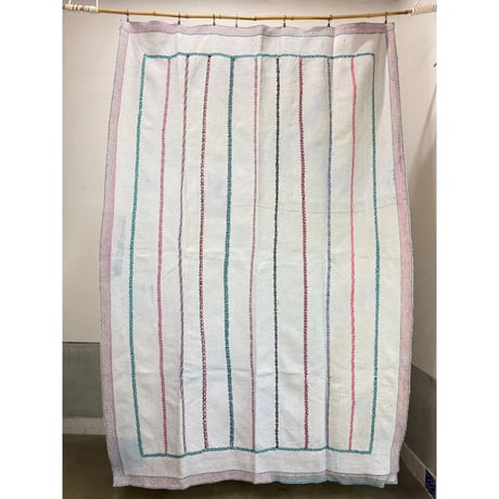 Kantha　オールドカンタ　マルチキルト　White Kantha　68