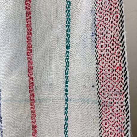 Kantha　オールドカンタ　マルチキルト　White Kantha　68