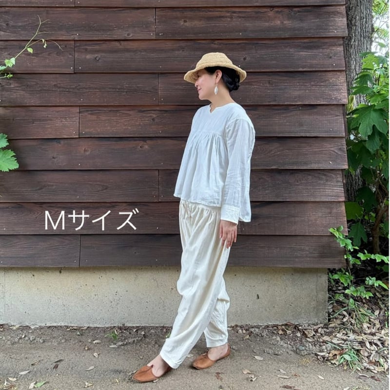 ルクツル サルワールパンツ ラジャスターンカディ ナチュラルホワイト