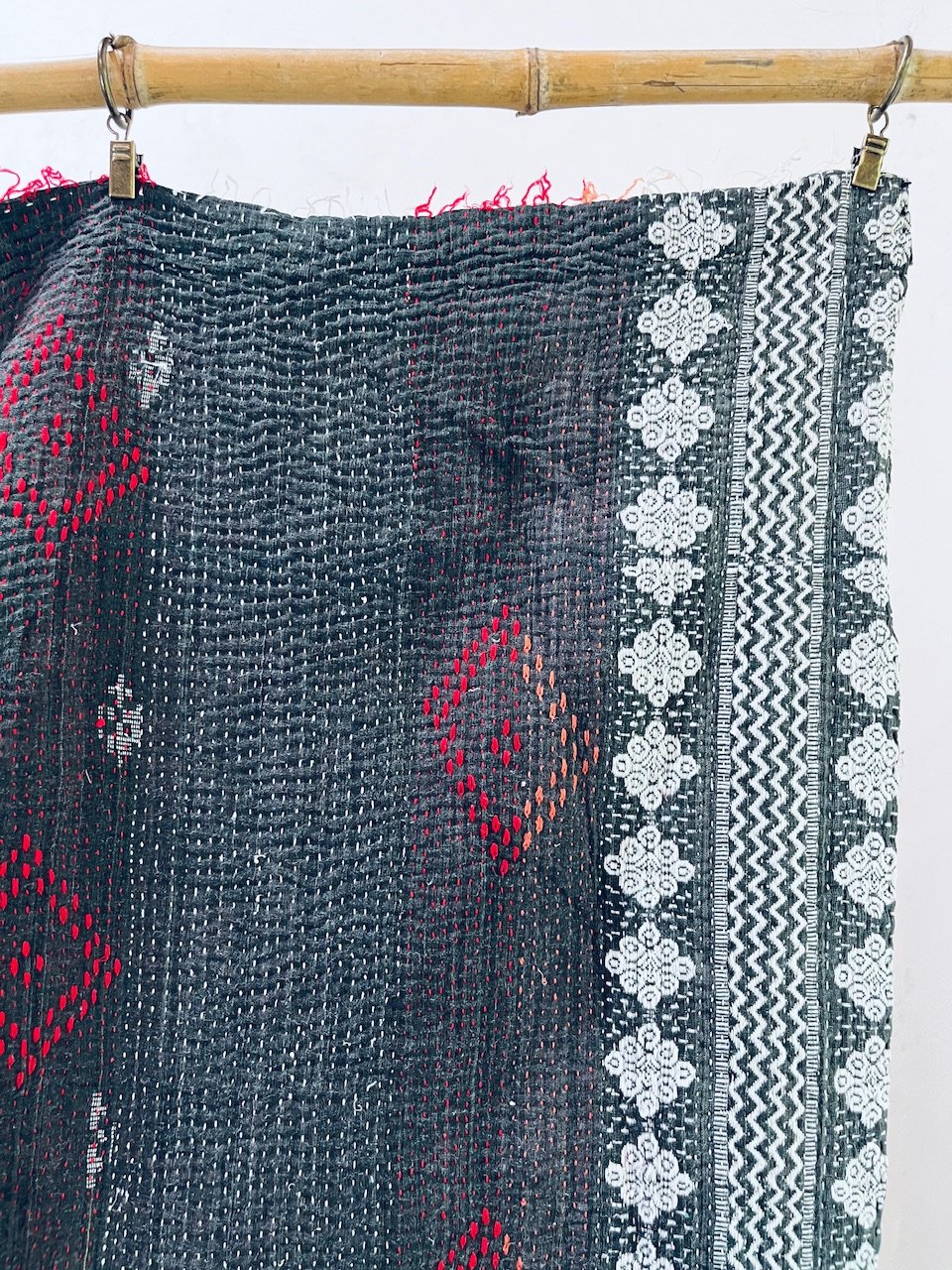 オールハンドメイドのセミアンティークカンタキルト＜F＞ オール